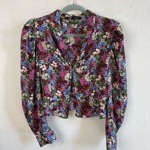 Zara Floral Blouse - Multicolor